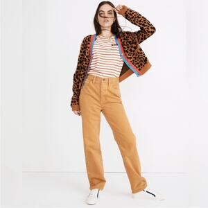 Madewell x Kule Relaxed Dad Jean Garment-Dyed Edition Size 28 Dark Ochre Denim